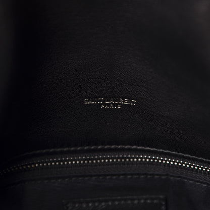 Saint Laurent Lambskin Quilted Small Loulou Puffer Monogram Chain Satchel Black 9 of 11