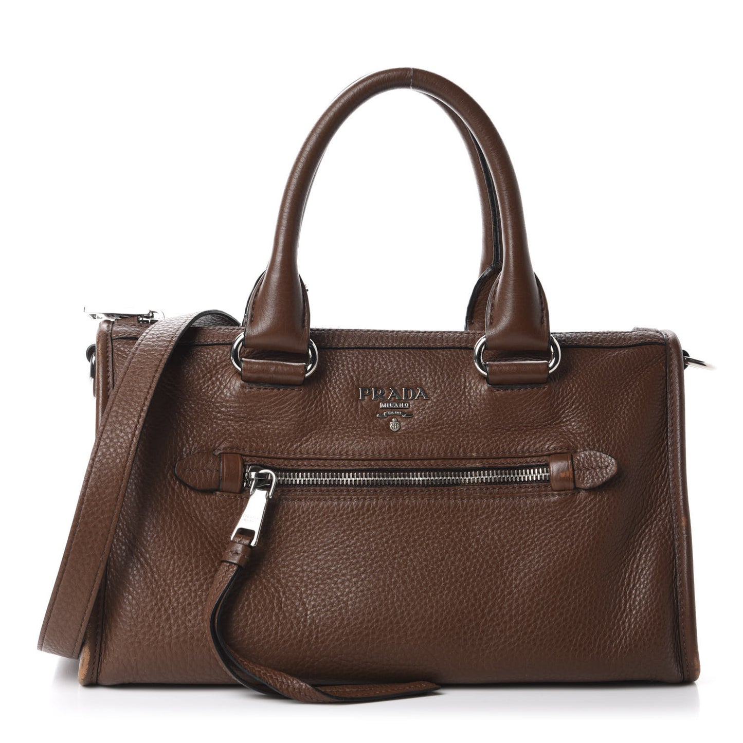 Vitello Daino Shopping Satchel Palissandro