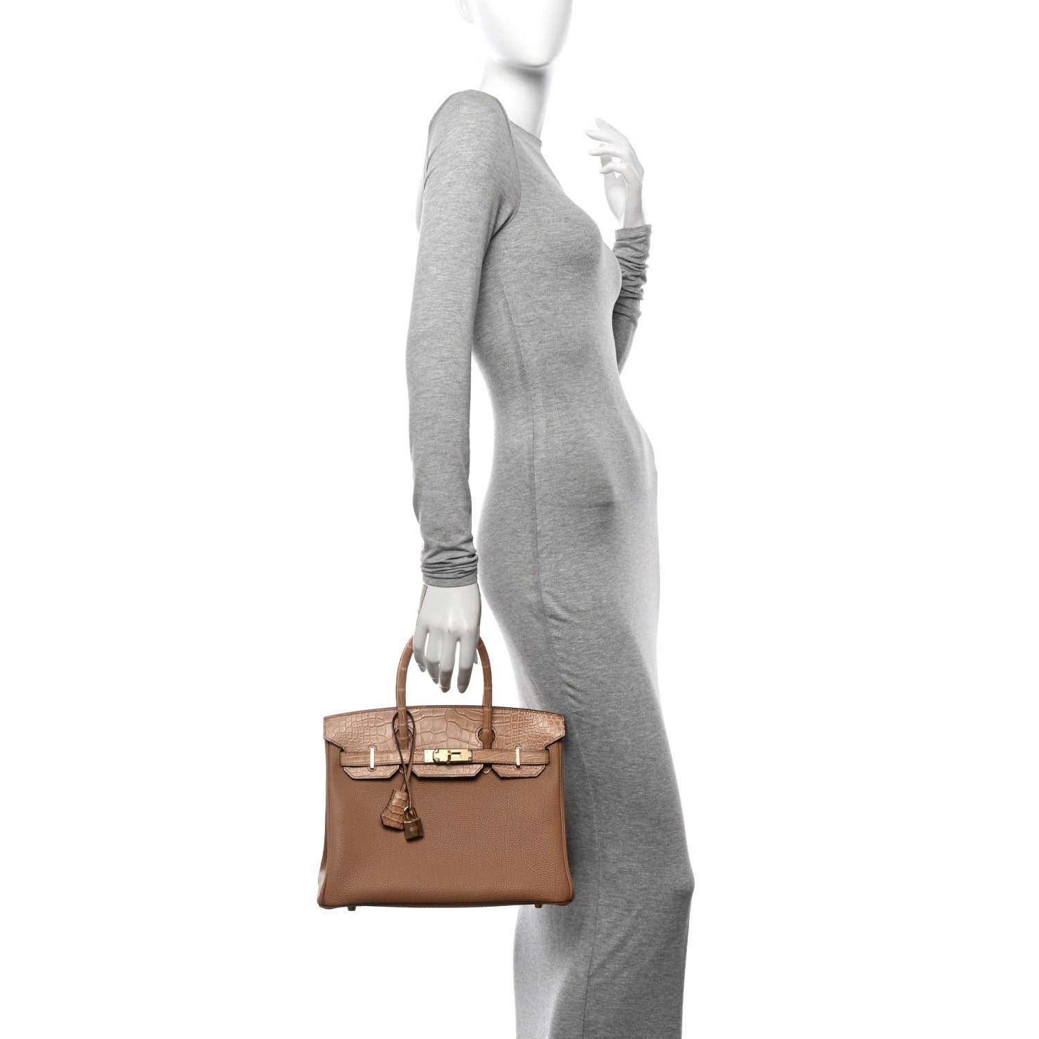 Hermes Togo Matte Alligator Birkin Touch 30 Chai 2 of 11