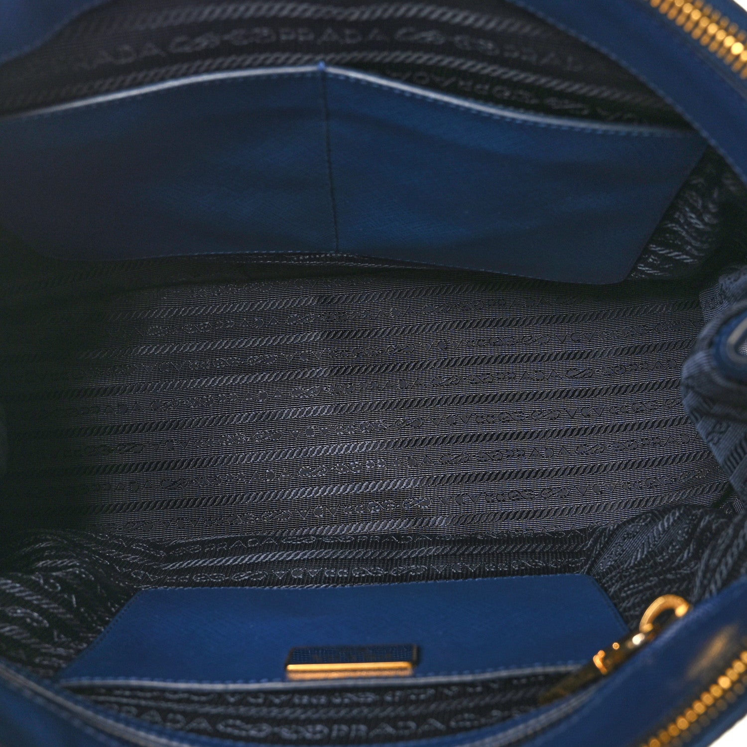 Prada Saffiano Lux Medium Tote Bluette 5 of 8
