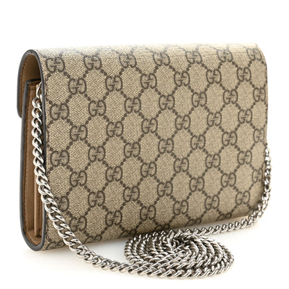 Gucci GG Supreme Monogram Mini Dionysus Chain Wallet Beige Taupe 3 of 11