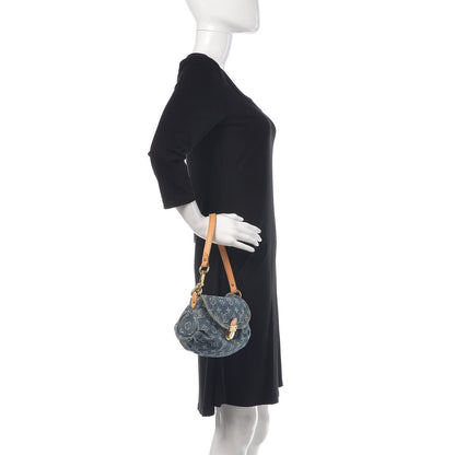 Louis Vuitton Monogram Denim Mini Pleaty Blue 2 of 10