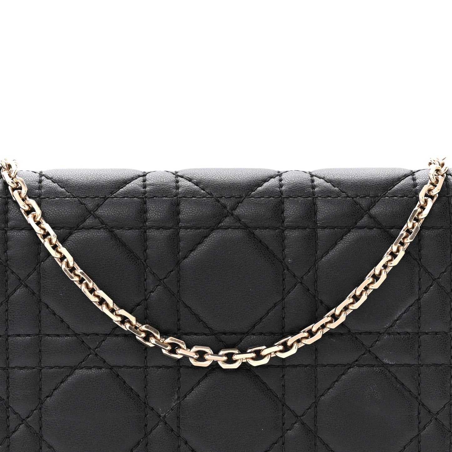 Lambskin Cannage Lady Dior Pouch Black