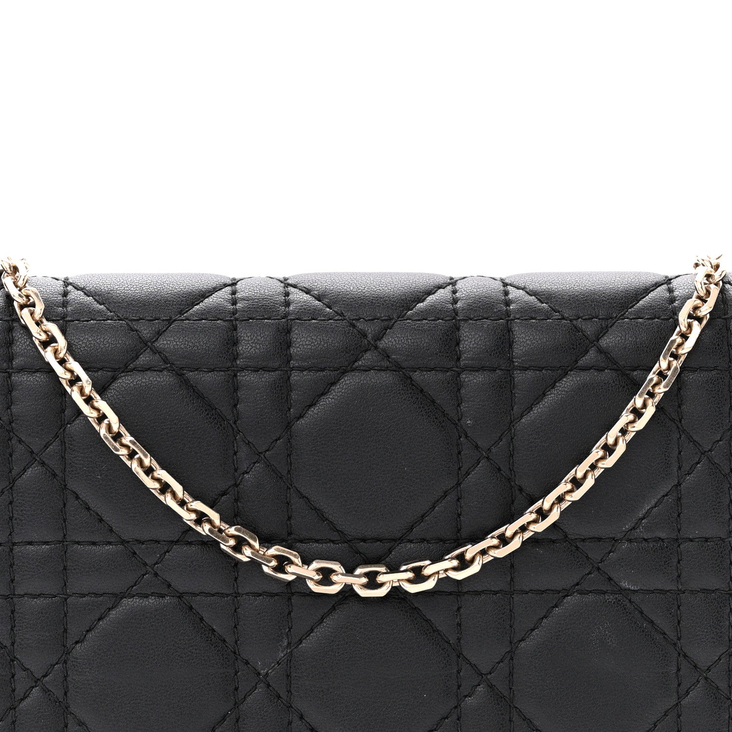 Christian Dior Lambskin Cannage Lady Dior Pouch Black 10 of 20