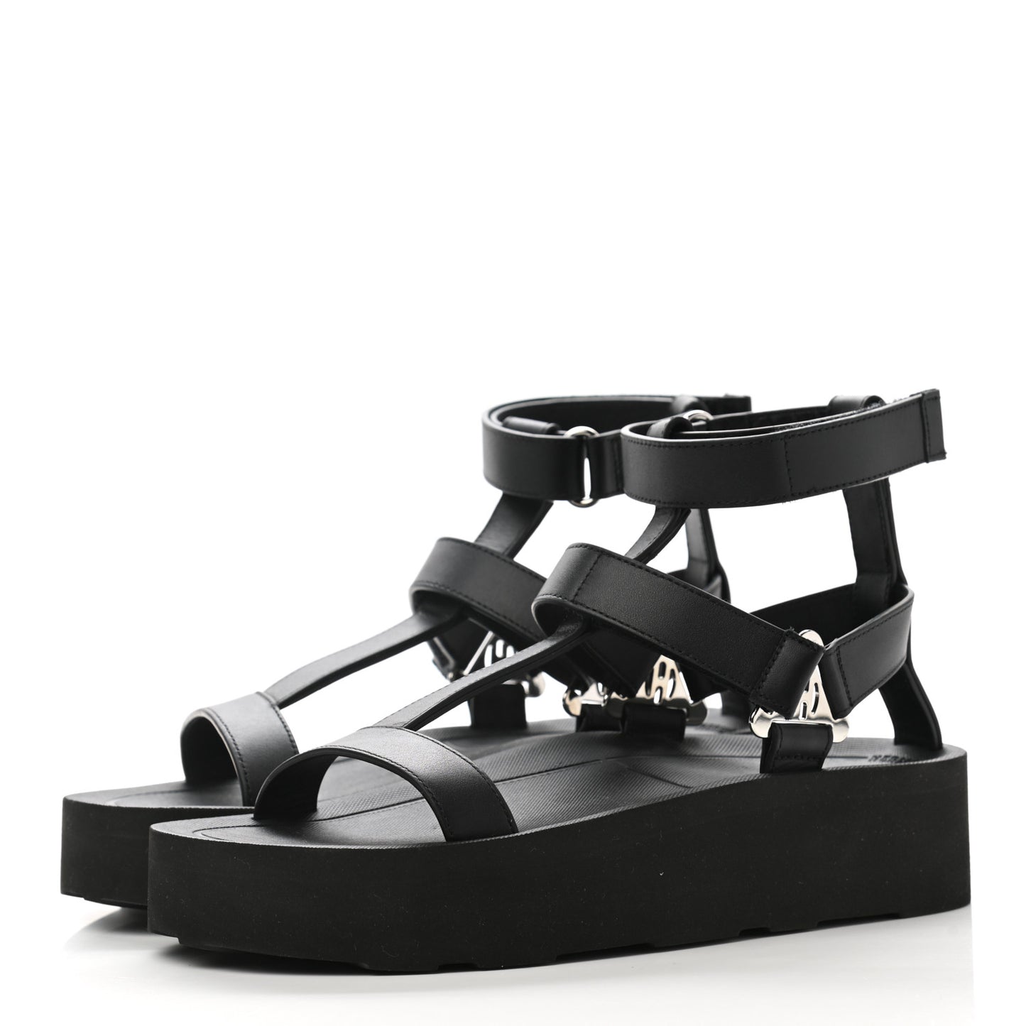 Calfskin Womens Enid Sandals 36 Black
