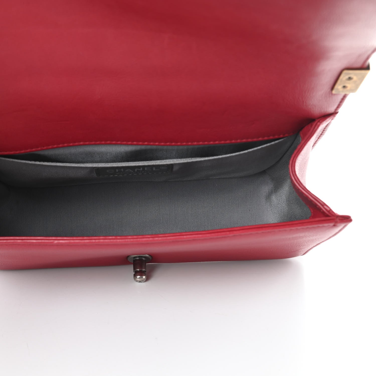 Chanel Calfskin Stitched Medium Boy Flap Red 5 of 16