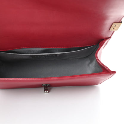 Chanel Calfskin Stitched Medium Boy Flap Red 5 of 16