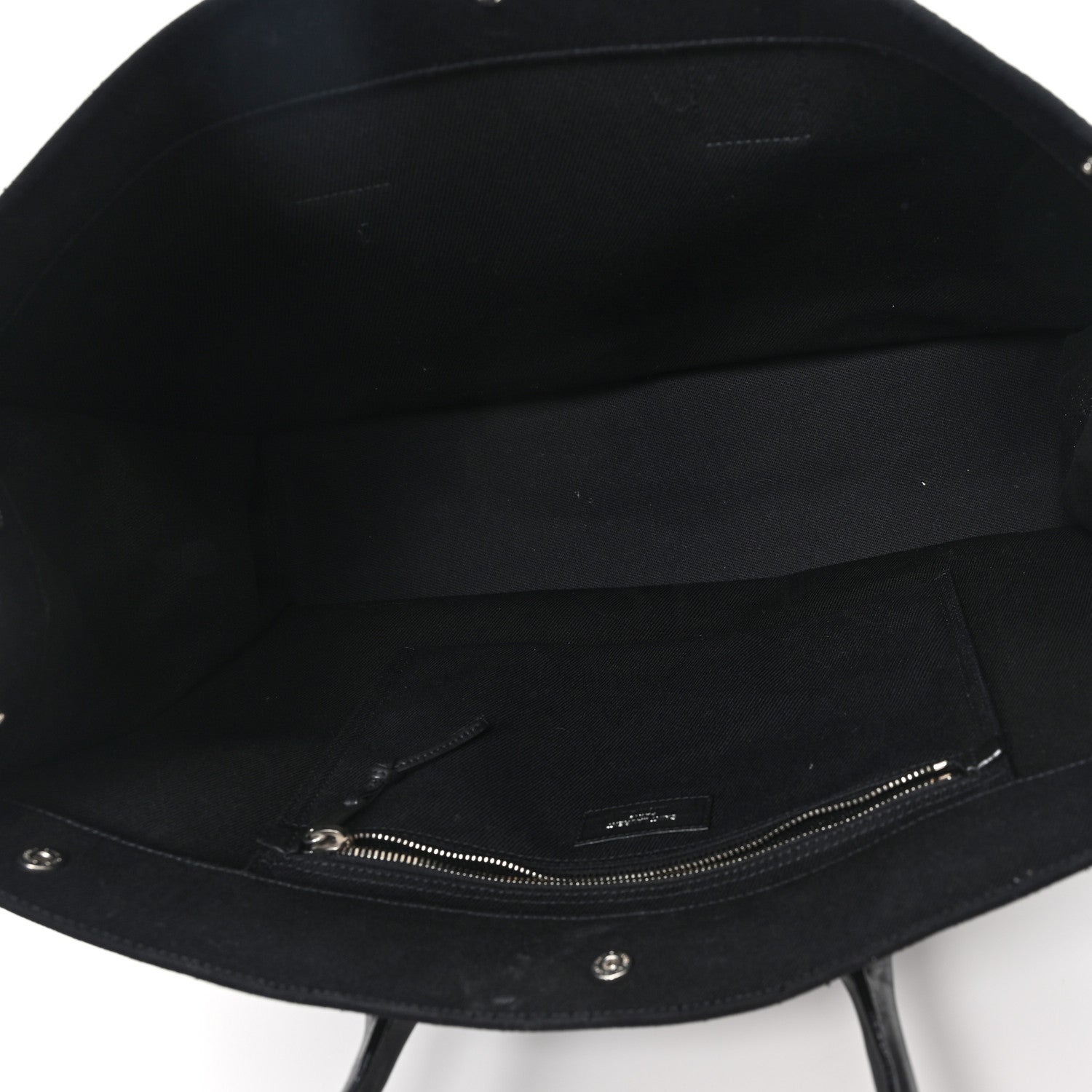 Saint Laurent Linen Calfskin Rive Gauche Tote Black 5 of 13