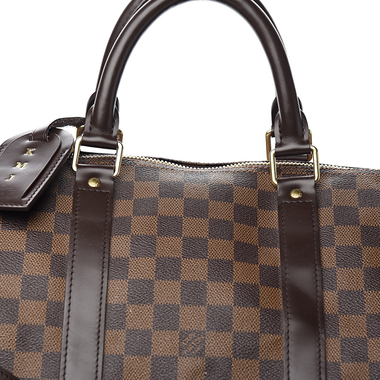 Louis Vuitton Damier Ebene Keepall Bandouliere 55 10 of 14