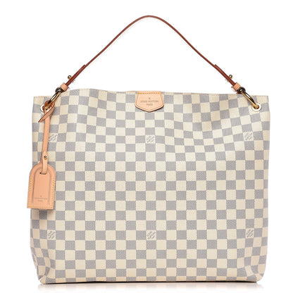 Louis Vuitton Damier Azur Graceful MM Rose Ballerine 1 of 10