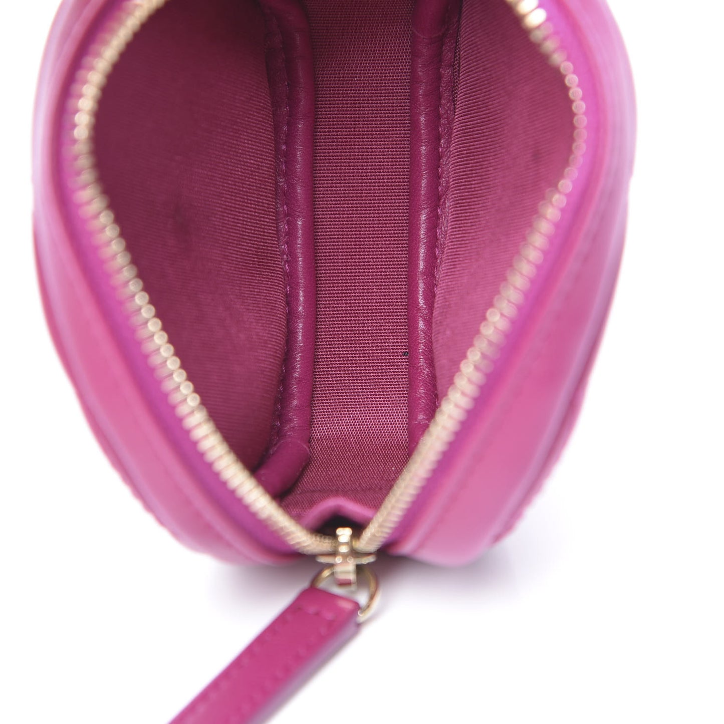 Lambskin Quilted Zip Around Classic Coin Purse Pink
