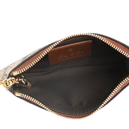 Gucci GG Supreme Monogram Key Case Beige Ebony Cuir 5 of 7