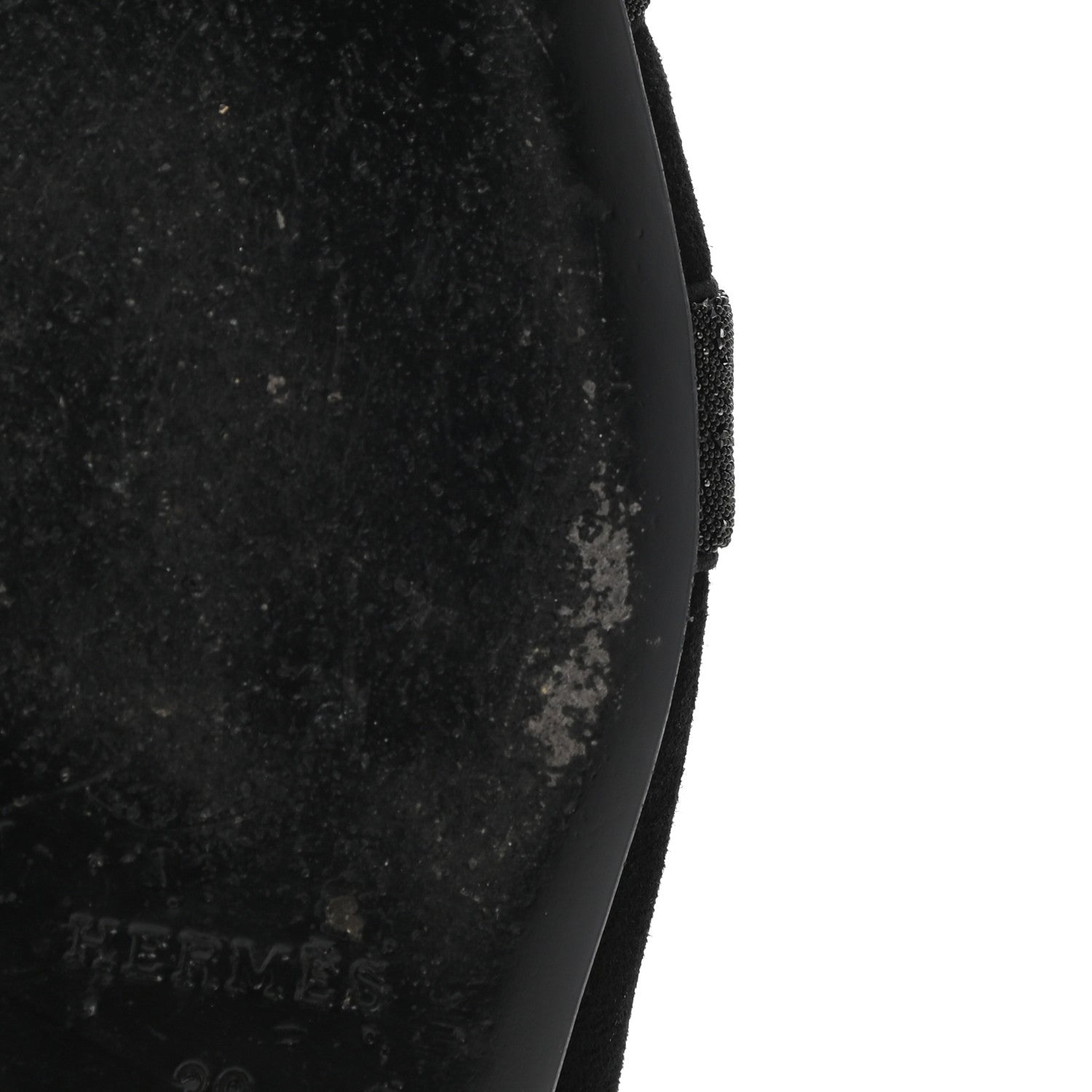 Hermes Satin Suede Goatskin Crystal Roxane Mules 39 Black 11 of 12