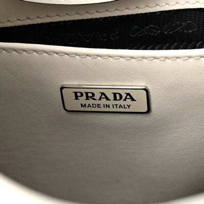 Prada Spazzolato Cleo Adjustable Strap Shoulder Bag White 6 of 10