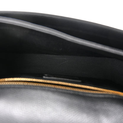 Saint Laurent Textured Calfskin Medium Classic Monogram Universite Bag Black 5 of 11