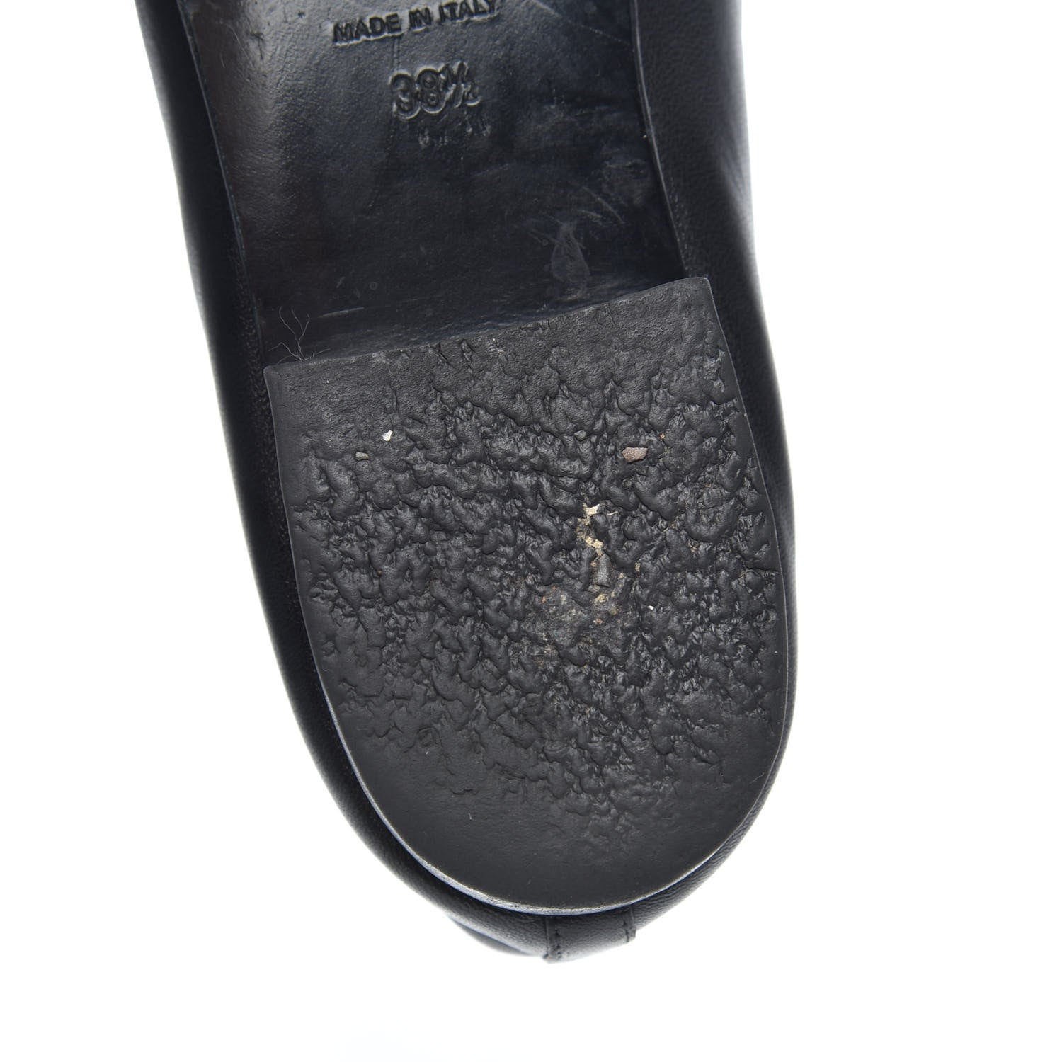 Chanel Lambskin Patent Cap Toe Ballerina Flats 38.5 Black 11 of 12
