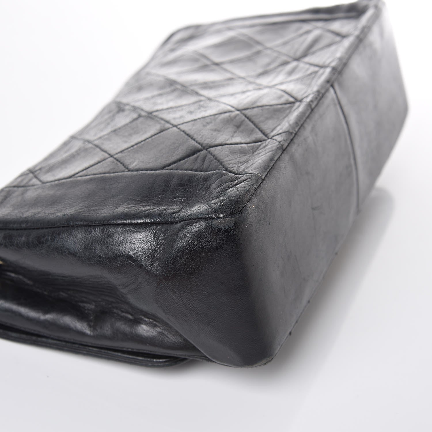 Chanel Lambskin Quilted Medium Single Flap Black 14 of 15