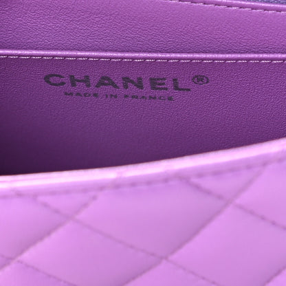 Chanel Lambskin Quilted Mini Square Flap Purple 8 of 11