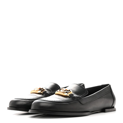 Chanel Shiny Calfskin Metal CC Mocassin Loafers 38.5 Black 4 of 10