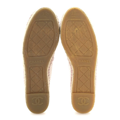 Chanel Mesh Lambskin CC Espadrilles 39 Light Pink Beige 6 of 10