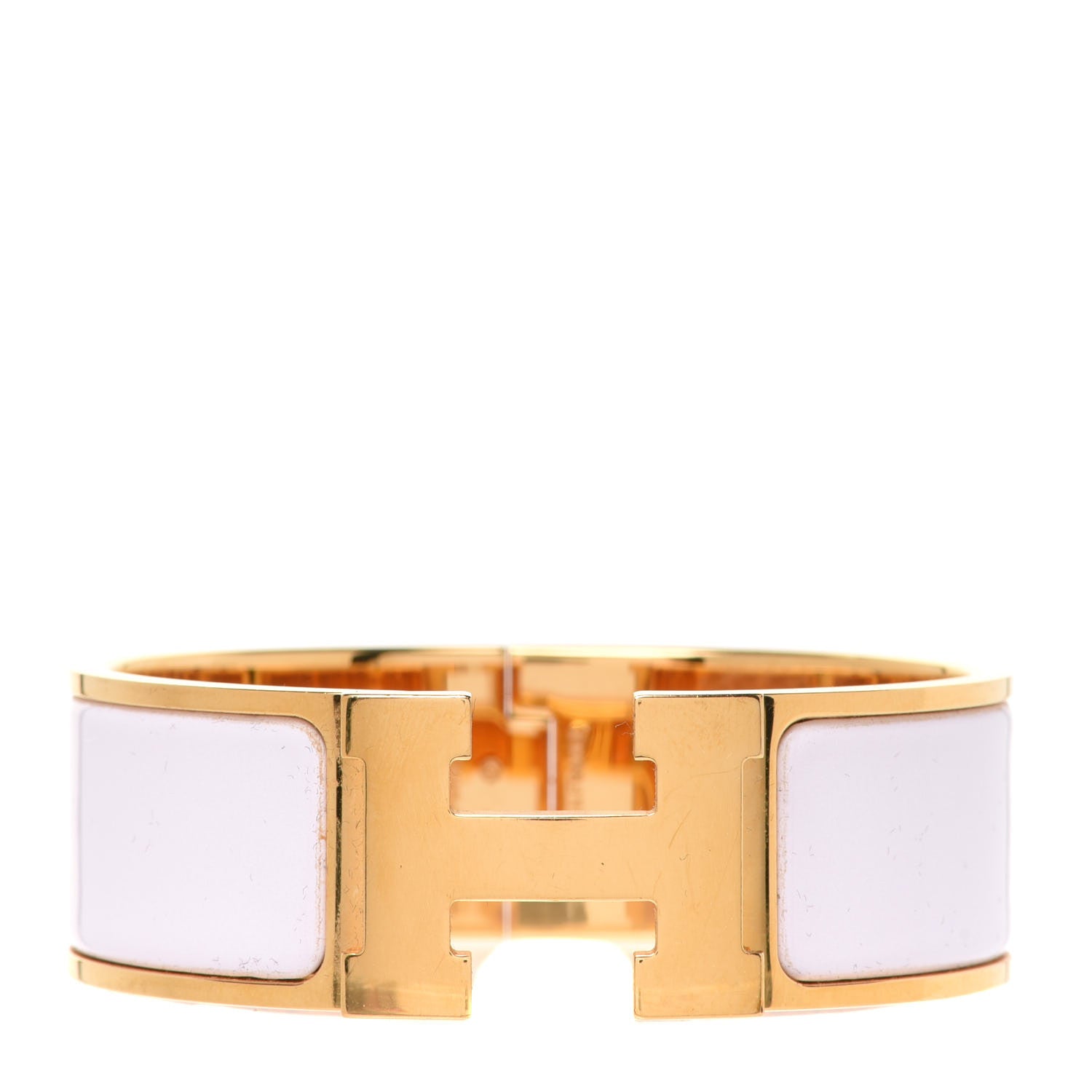 Hermes Enamel Wide Clic Clac H Bracelet PM Rose Nymph 1 of 6