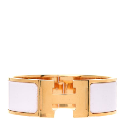 Hermes Enamel Wide Clic Clac H Bracelet PM Rose Nymph 1 of 6