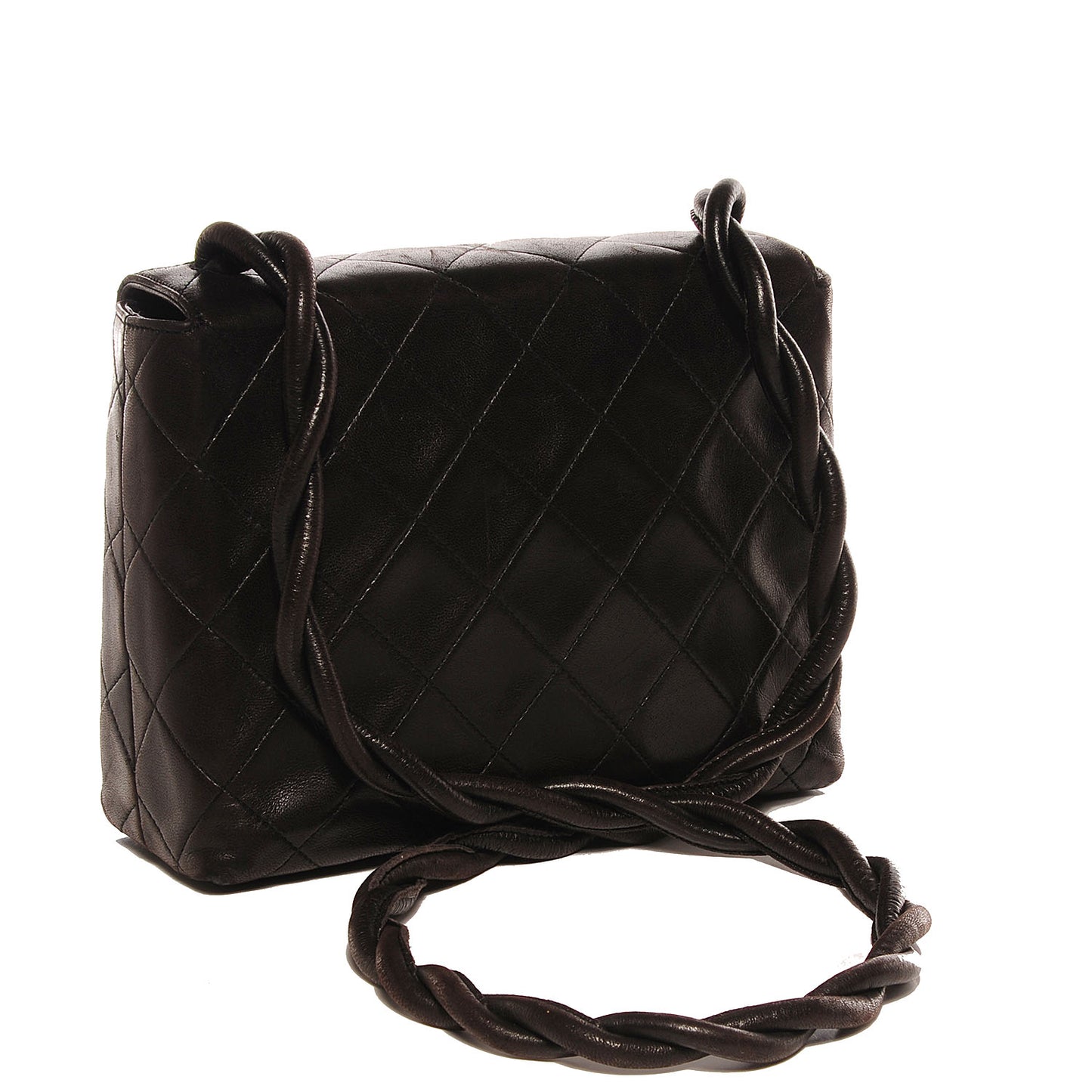 Lambskin Small Shoulder Flap Bag Black