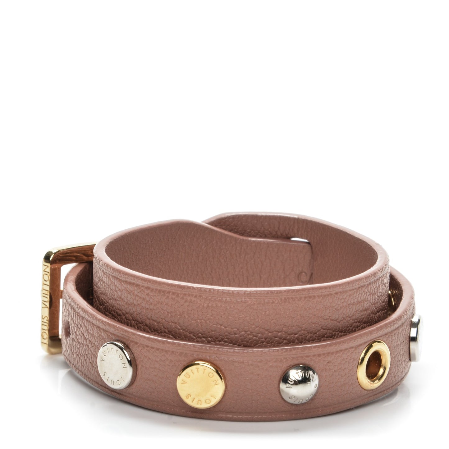 Goatskin Spike It Wrap Bracelet 17 Rose Velours