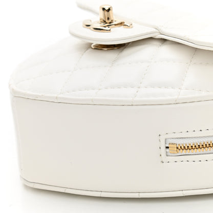 Chanel Lambskin Quilted CC In Love Heart Bag White 10 of 10