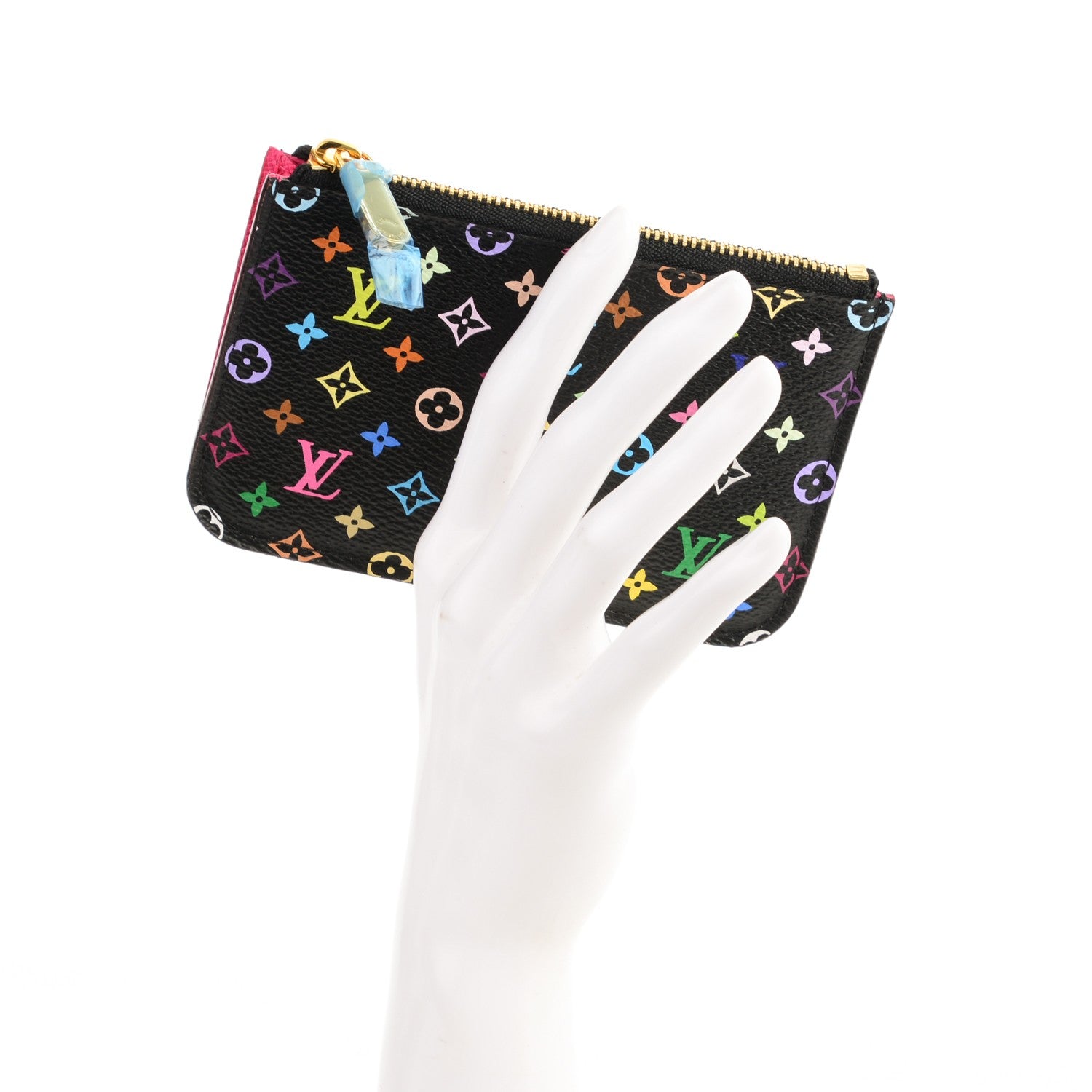 Louis Vuitton Monogram Multicolor Key Pouch Black Grenade 2 of 7