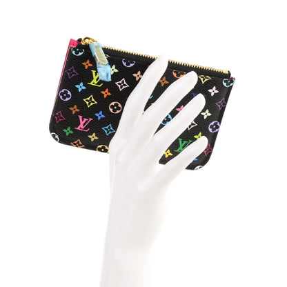Louis Vuitton Monogram Multicolor Key Pouch Black Grenade 2 of 7