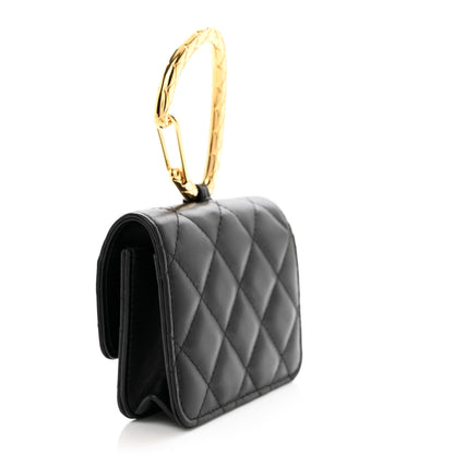 Chanel Lambskin Quilted CC Hook Card Holder Black 3 of 8