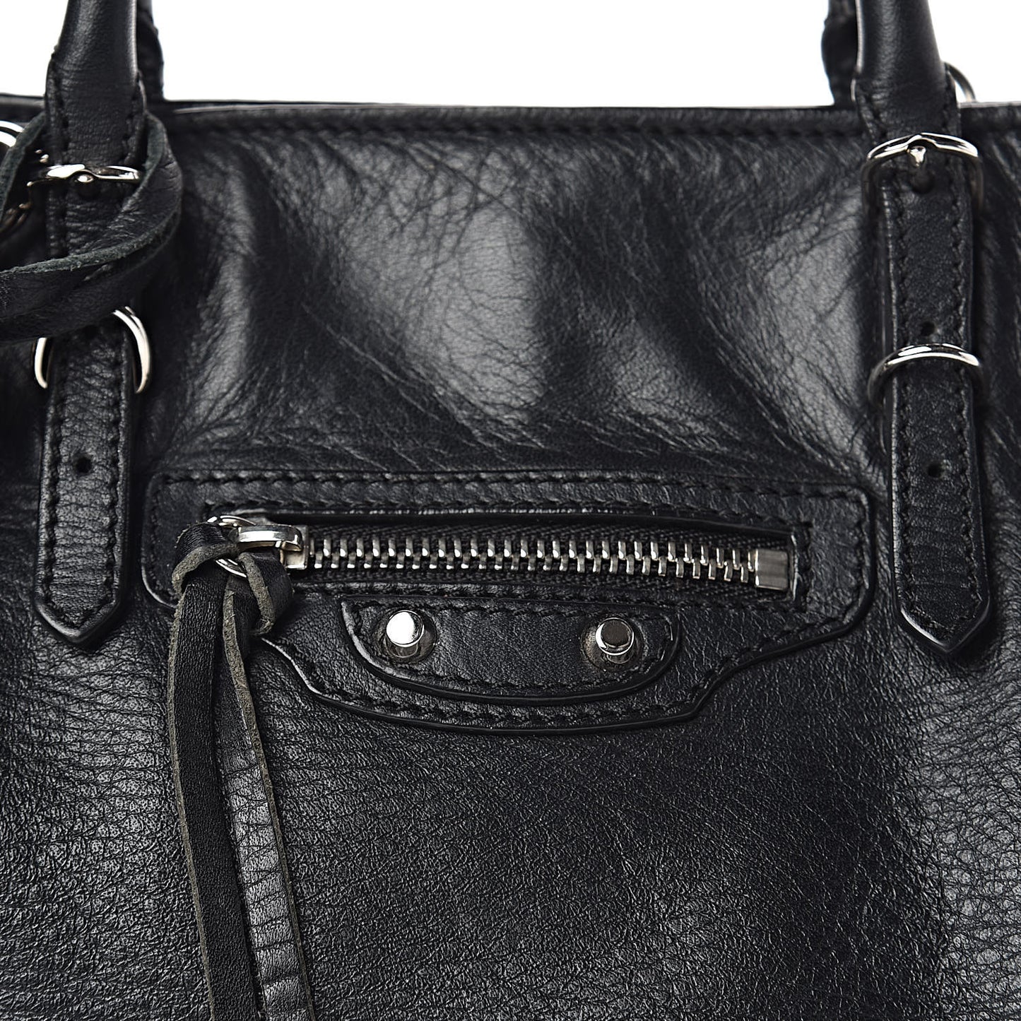 Calfskin Papier Mini A4 Tote Black