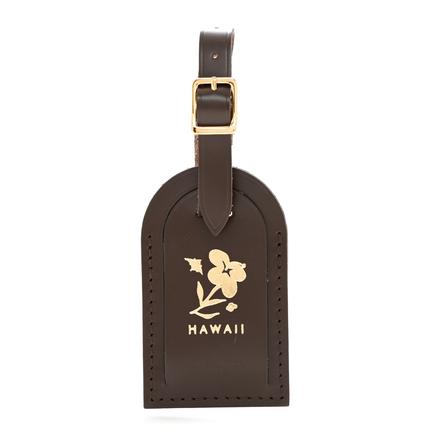 LOUIS VUITTON Calfskin Hawaii Luggage Tag Ebene