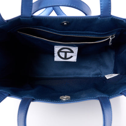 Telfar Metallic Vegan Leather Medium Shopping Bag Cobalt 5 of 11