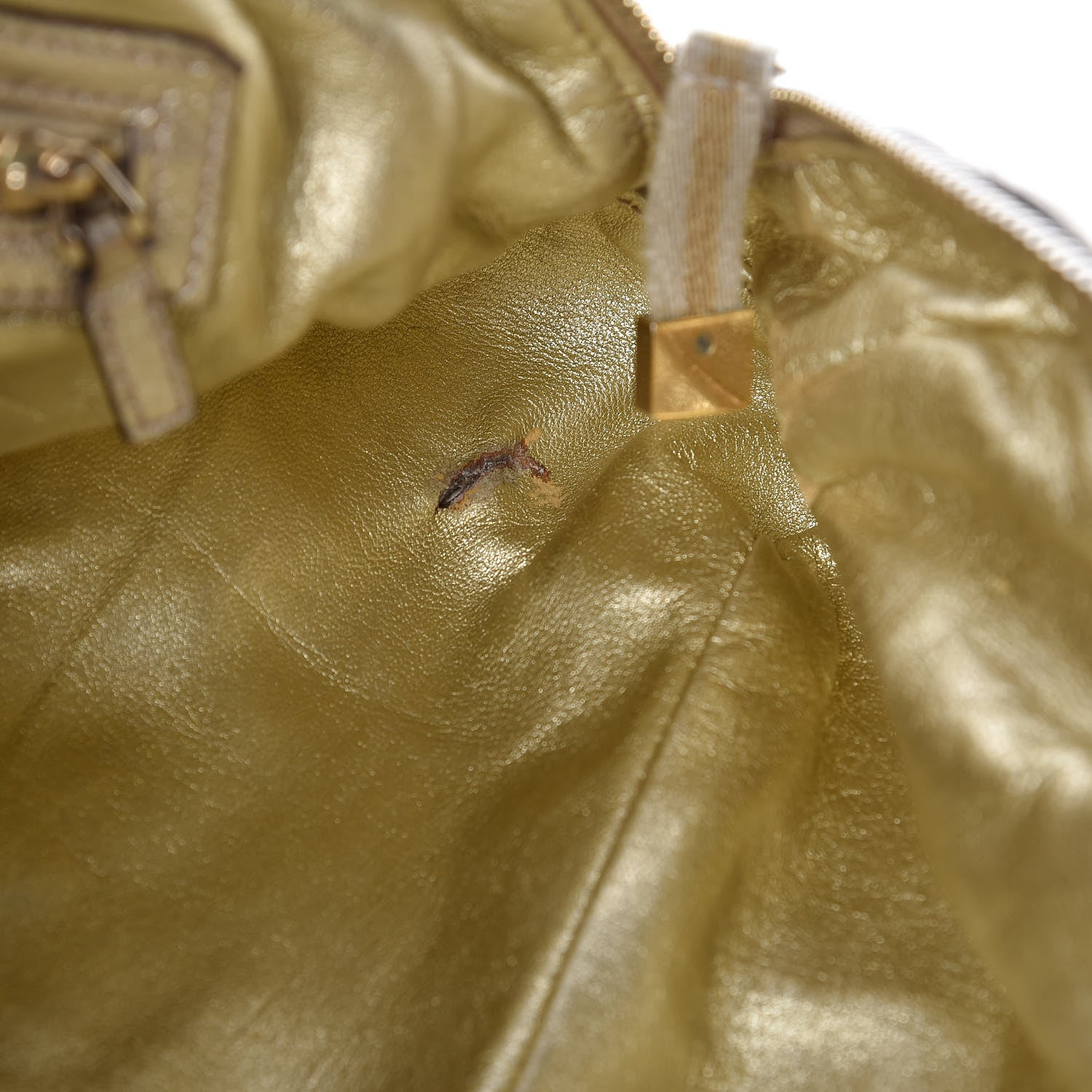 Gucci Goatskin Small Capri Bowler White Gold 12 of 23