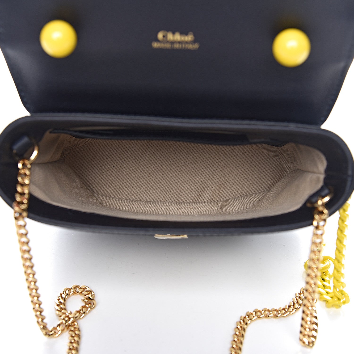 Chloe Calfskin Crocodile Embossed Small Aby Lock Full Blue 5 of 11