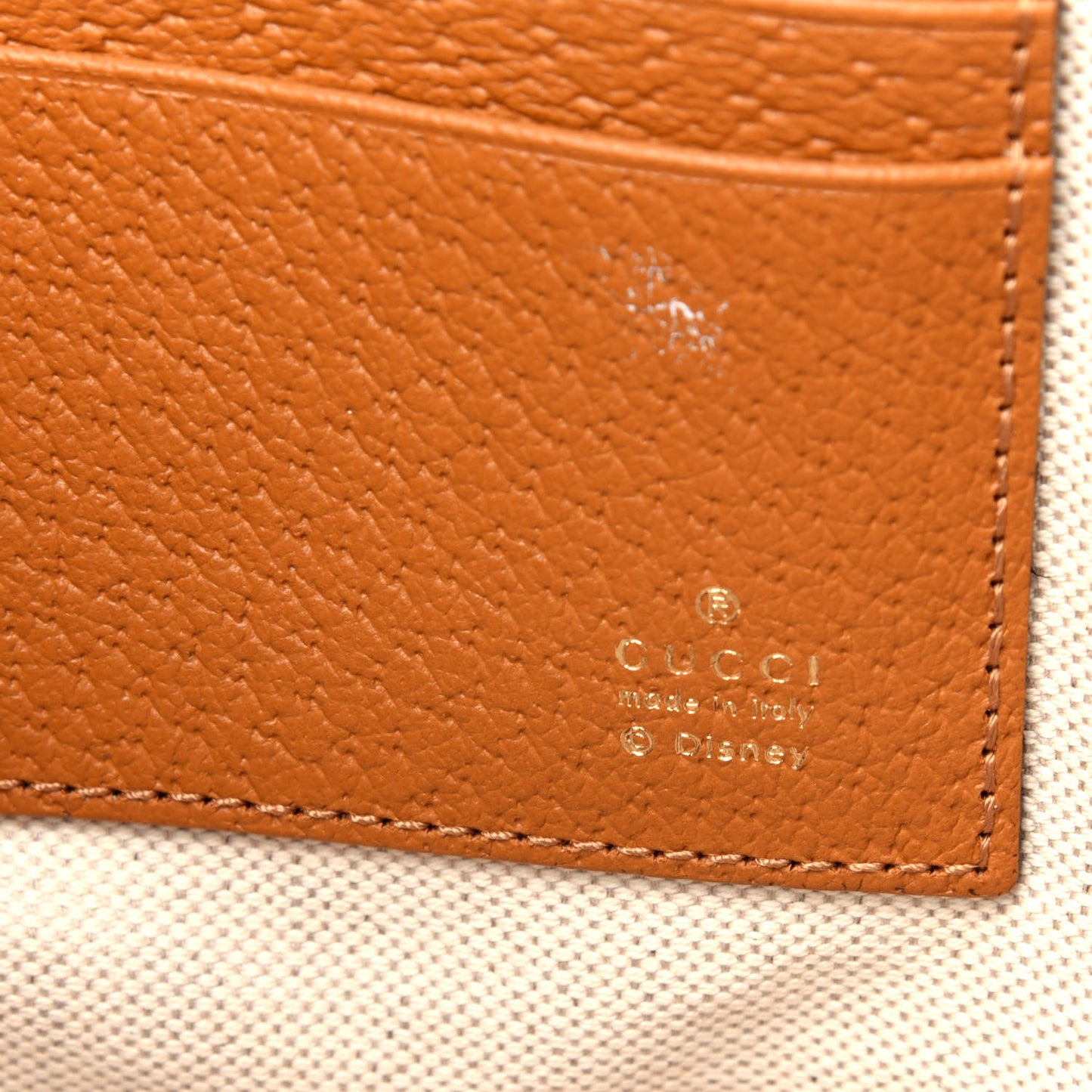 X DISNEY Mini Vintage GG Supreme Monogram Mickey Mouse Documents Holder Beige Vintage Sun Oil