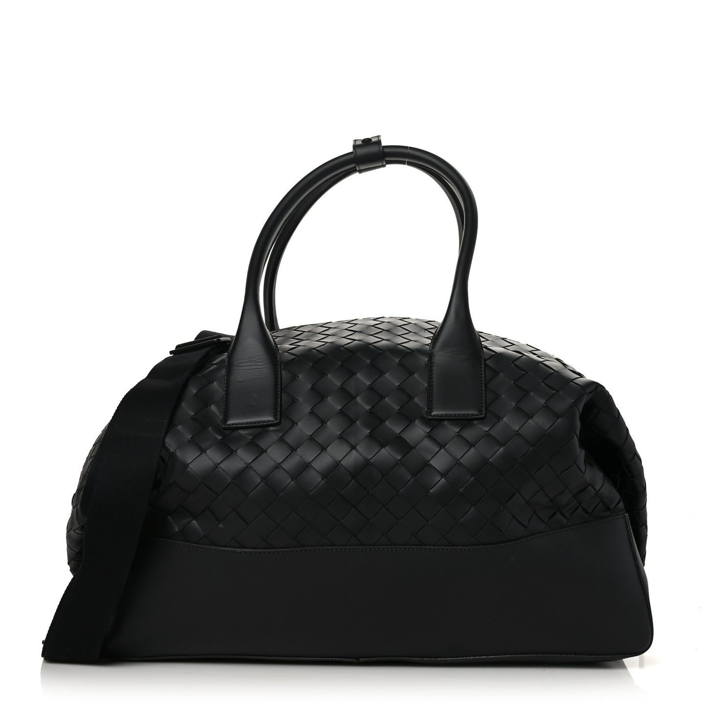 Nappa Intrecciato Travel Duffel Bag Black