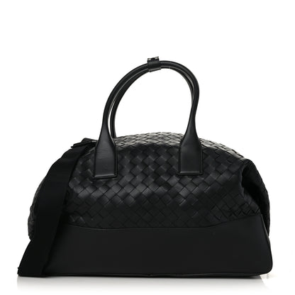 Bottega Veneta Nappa Intrecciato Travel Duffel Bag Black 1 of 9