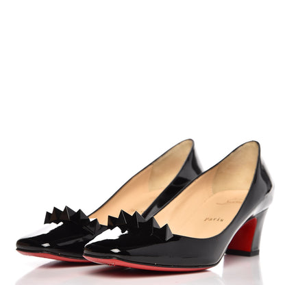 Christian Louboutin Patent Pyramidame 45 Pumps 39.5 Black 3 of 10