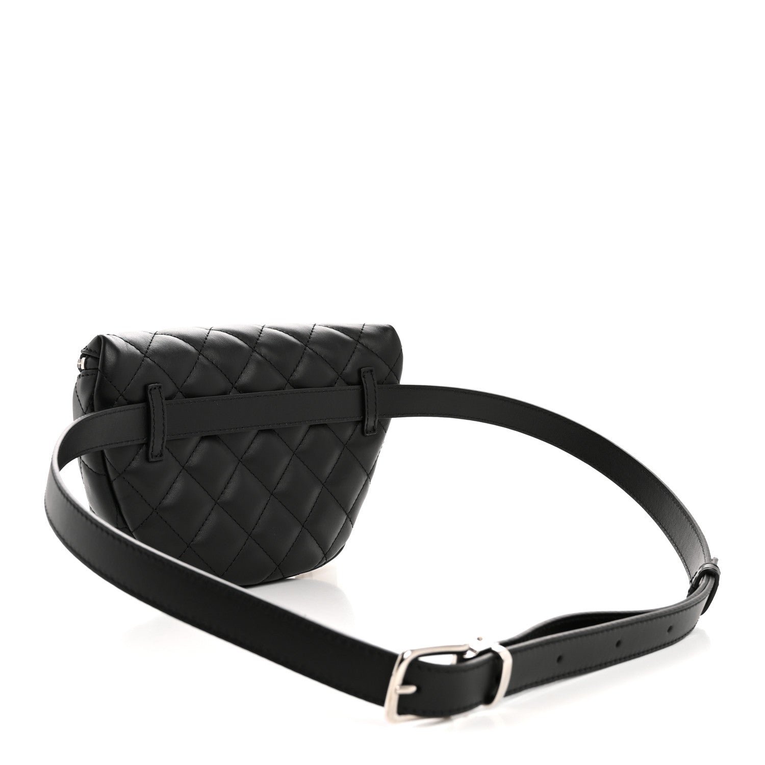 Chanel Calfskin Quilted Uniform Waist Belt Bag Black 3 of 10