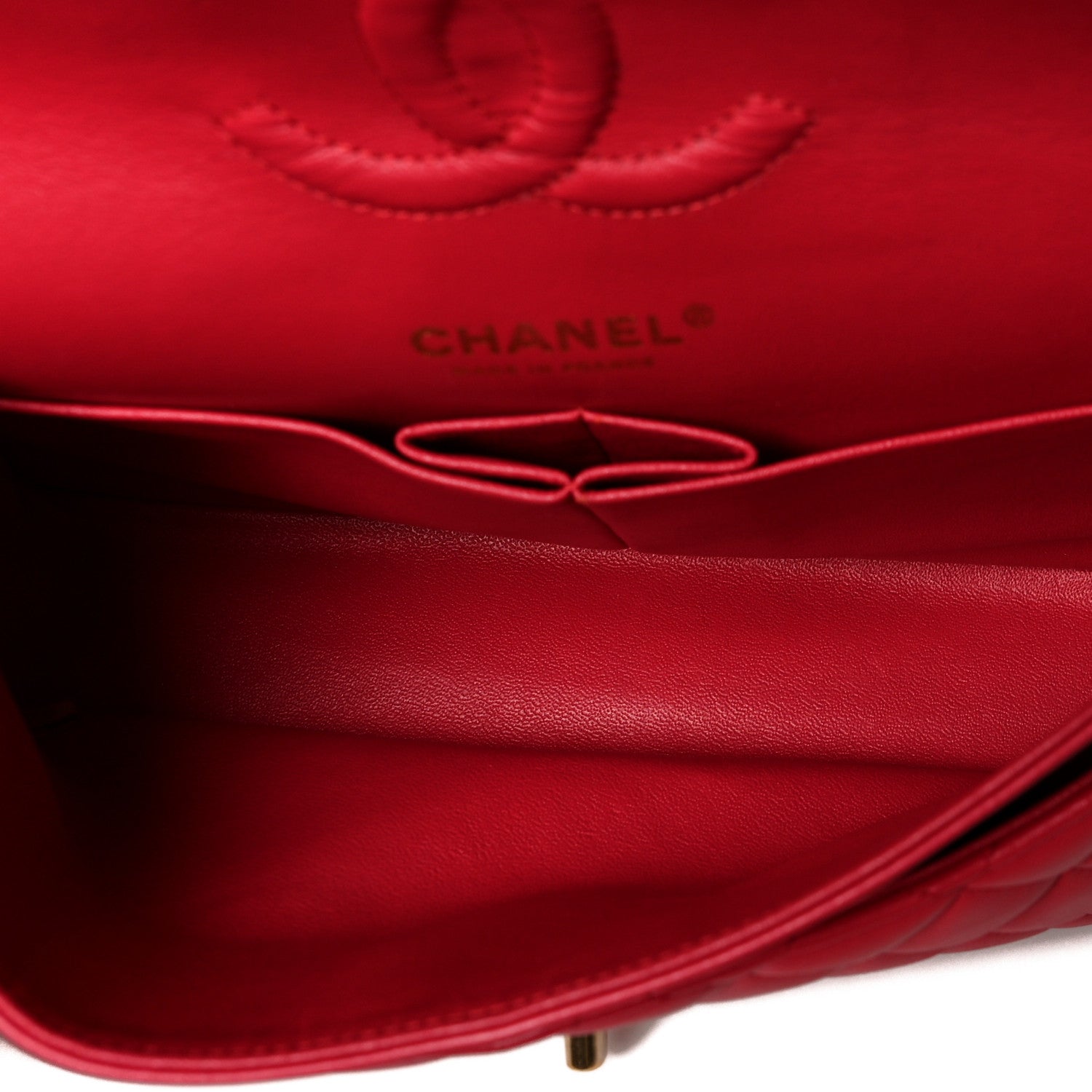 Chanel Lambskin Quilted Medium Double Flap Red 5 of 10