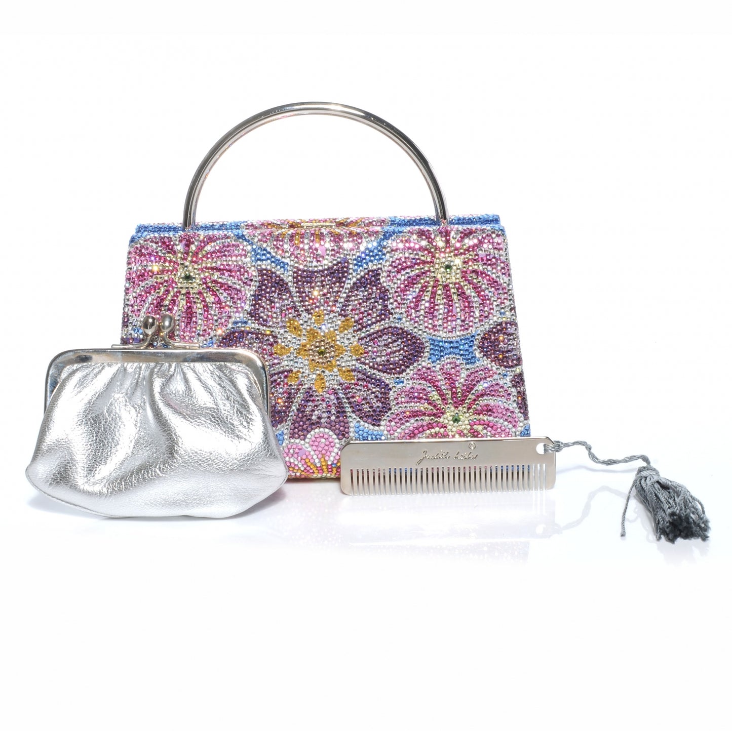 Crystal Floral Evening Clutch Bag