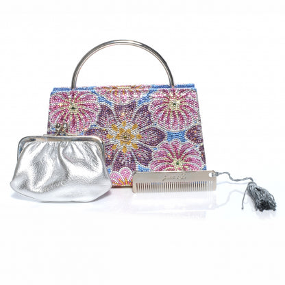 Judith Leiber Crystal Floral Evening Clutch Bag 7 of 7