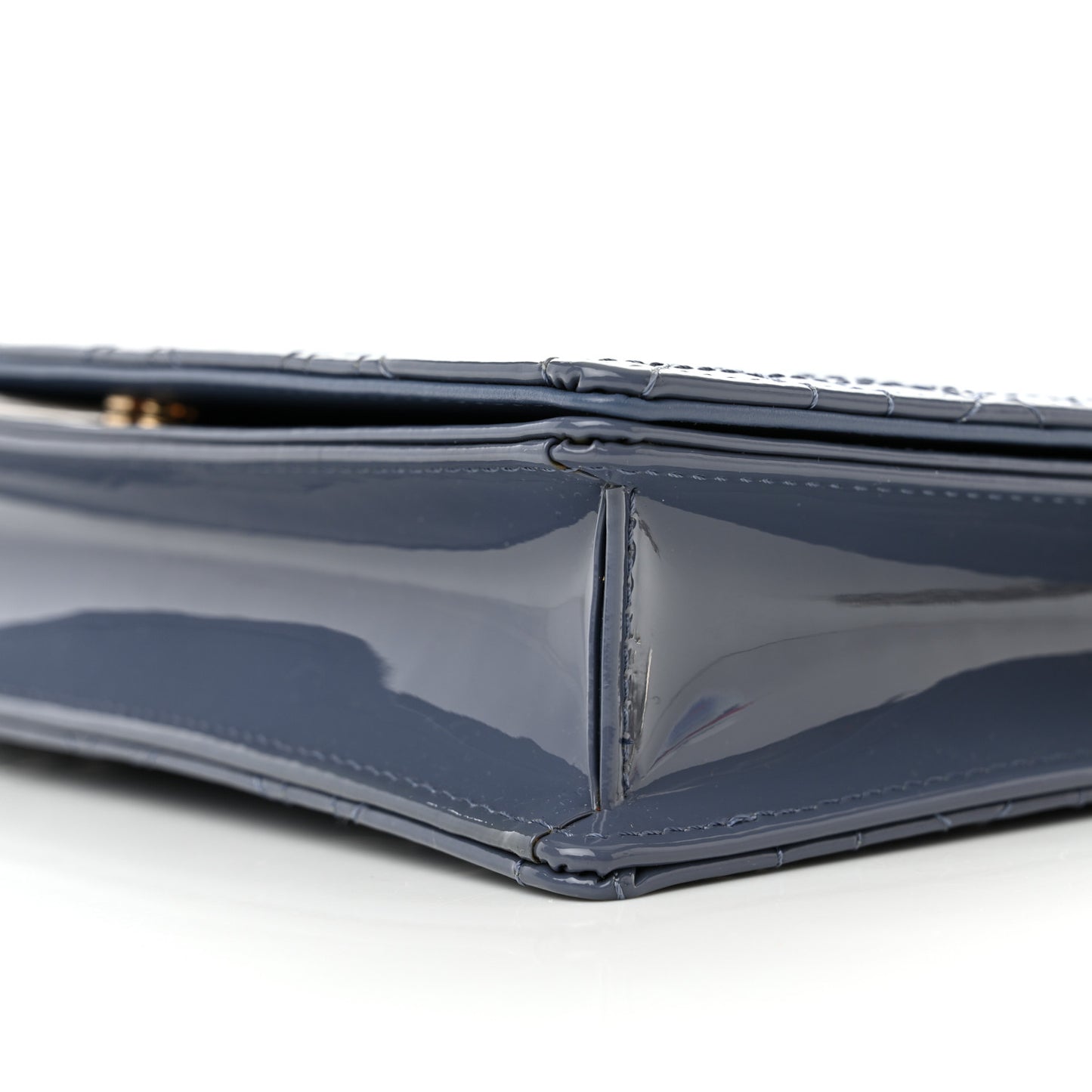 Patent Cannage Lady Dior Convertible Clutch Cloud Blue