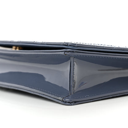 Christian Dior Patent Cannage Lady Dior Convertible Clutch Cloud Blue 10 of 12