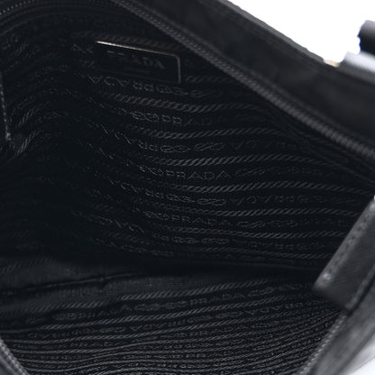 Prada Tessuto Nylon Saffiano Flat Messenger Bag Black 5 of 11