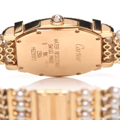 Cartier 18K Yellow Gold Diamond Pearl 26mm Tortue Chinoise Quartz Watch 5 of 7