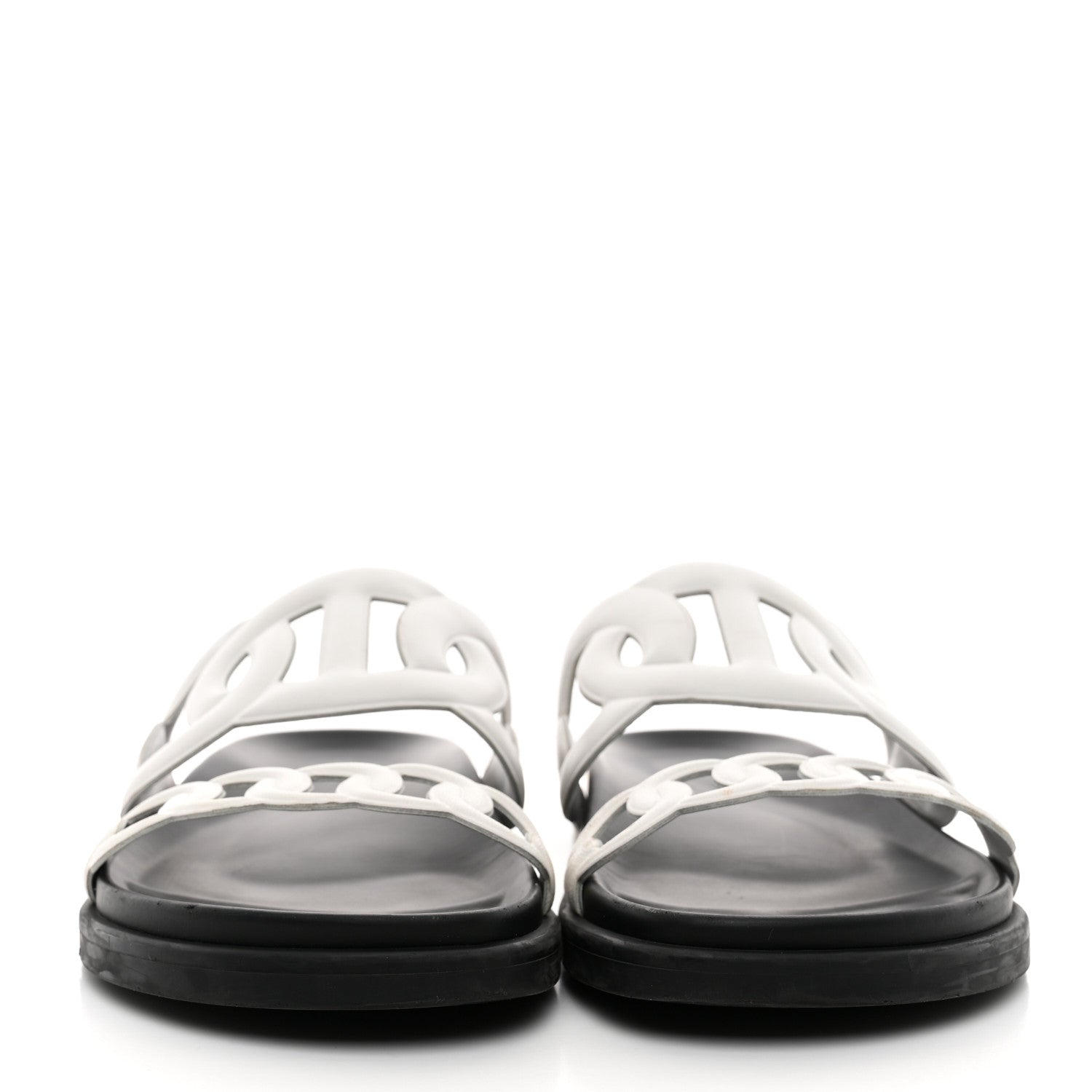 Hermes Nappa Womens Extra Sandals 38.5 White 3 of 12
